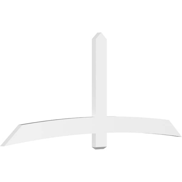 Ekena Millwork Bellingham Architectural Grade PVC Gable Bracket, 96"W x 40"H x 2"D x 6"F, 10/12 Pitch GBP096X40X0206BEL00 - main